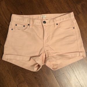 J.Crew Factory pink/blush Jean shorts